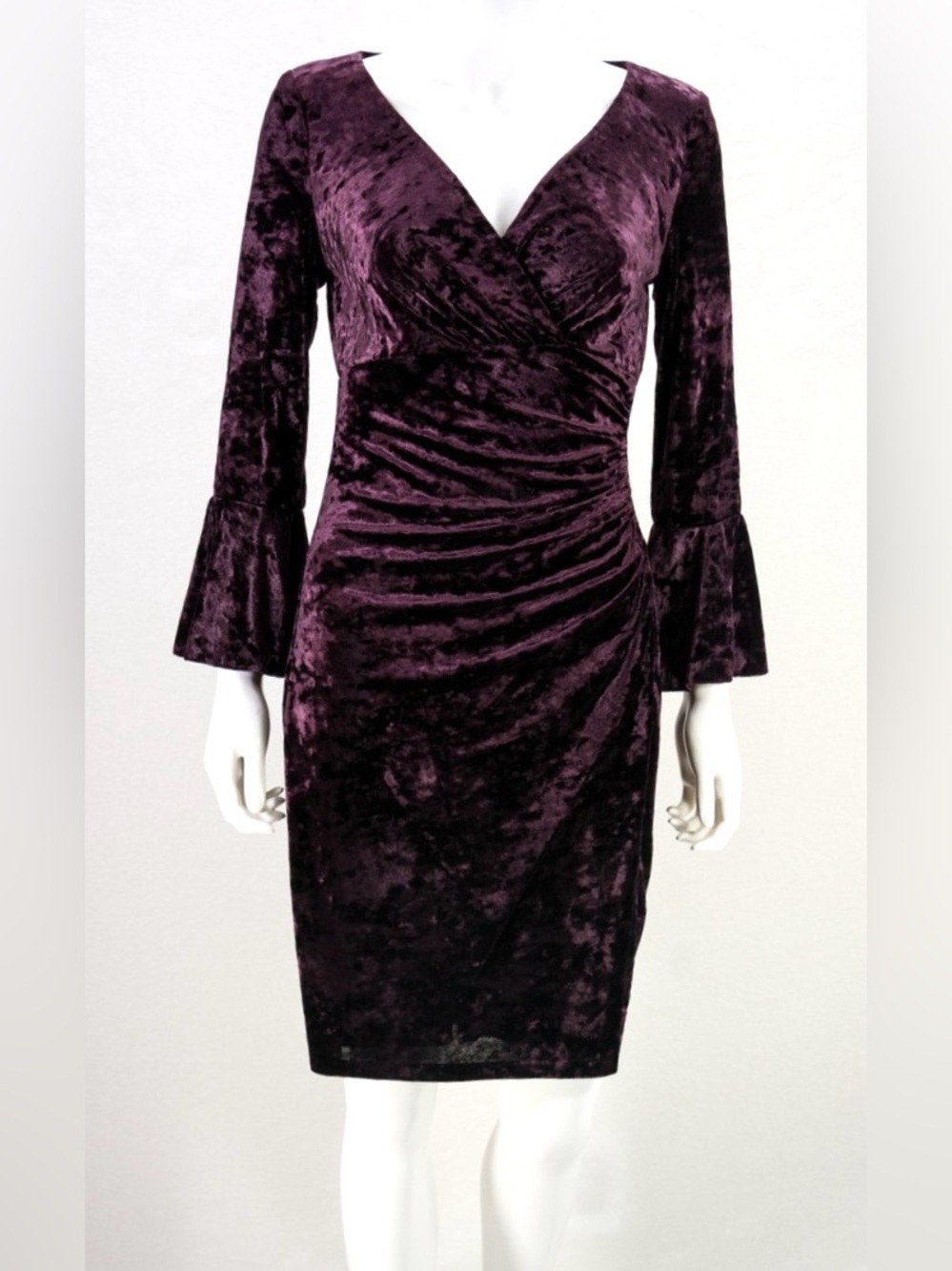 Lauren Ralph Lauren Crushed Velvet Midi Dress WhimsiGoth Fairy Goth Holiday 12